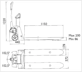 Brettatjakkur NH með vog - Image 4