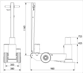AC-65-1H hærri lofttjakkur fyrir vinnuvélar 65t - Image 2