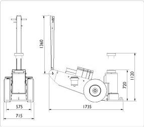 AC-100-1L lofttjakkur heavy duty 100t - Image 2