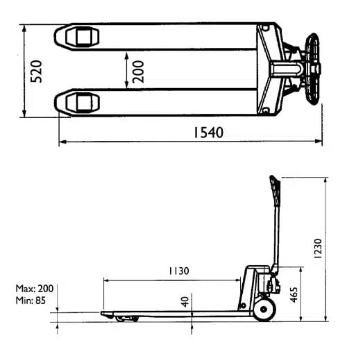 Brettatjakkur ryðfrír - 2000kg - Image 6