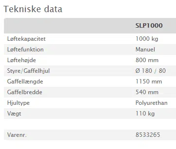 Skæralyfta 1000 kg (hand) - Image 6