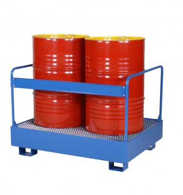 Lekabytta, undir 2 standandi tunnur m. handriðum - 260ltr