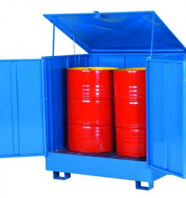 Lekabytta, undir 2 standandi tunnur, alveg lokuð - 260ltr