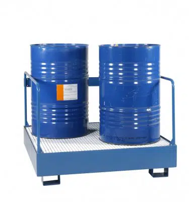 Lekabytta, undir 4 standandi tunnur m. handriðum - 380ltr