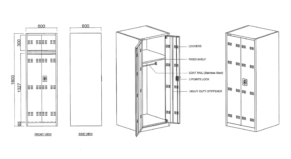 Starfsmannaskápur breiður - Image 2