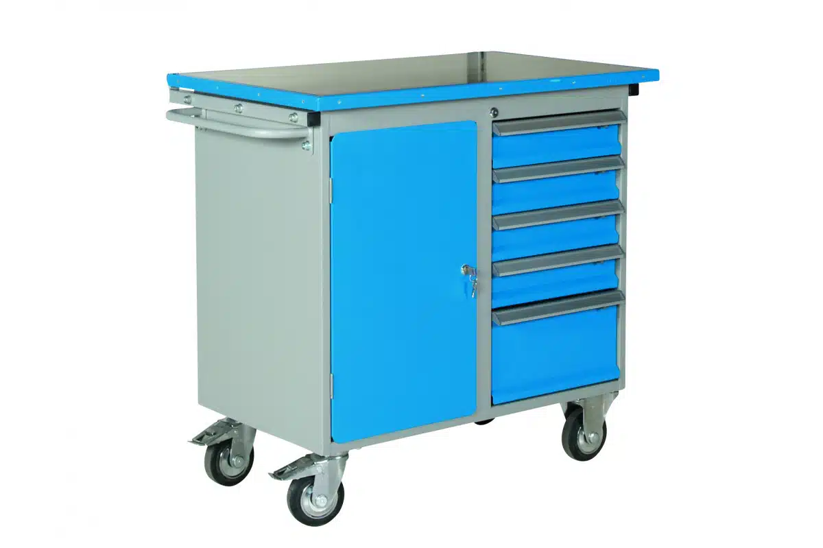 Verkfæraskápur 5skúffur og skáphurð