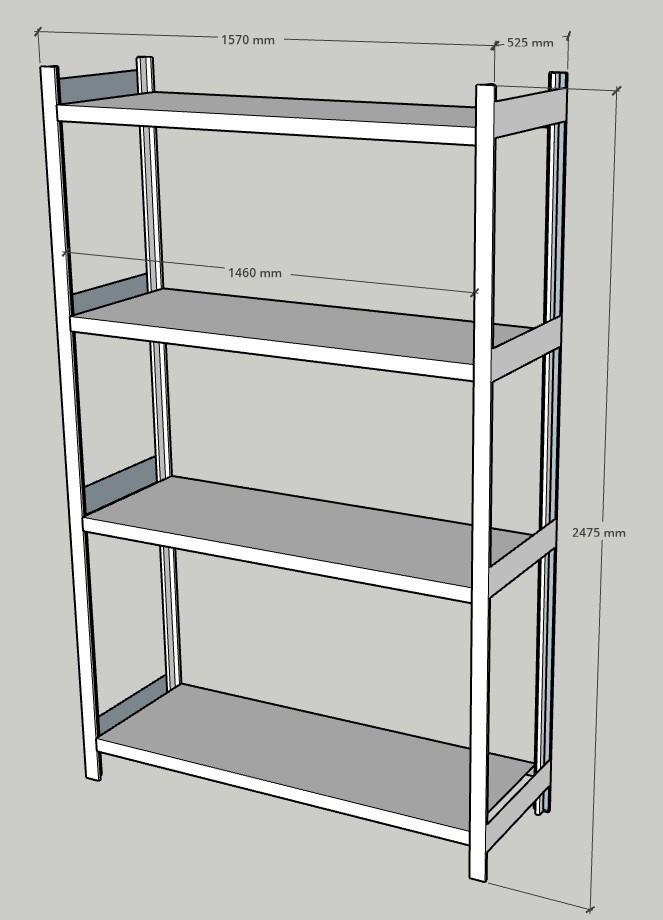 Rosss hilla 2475x1570x525mm